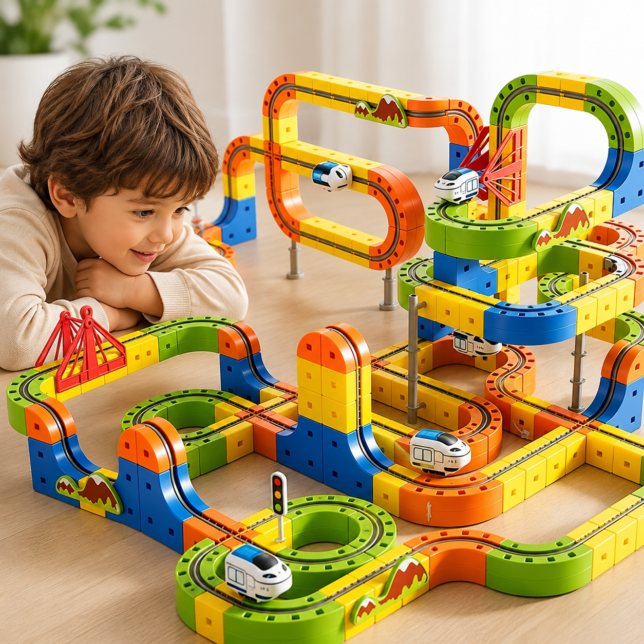 Magnetna DIY Staza za Autiće - Kreativni Set za Decu
